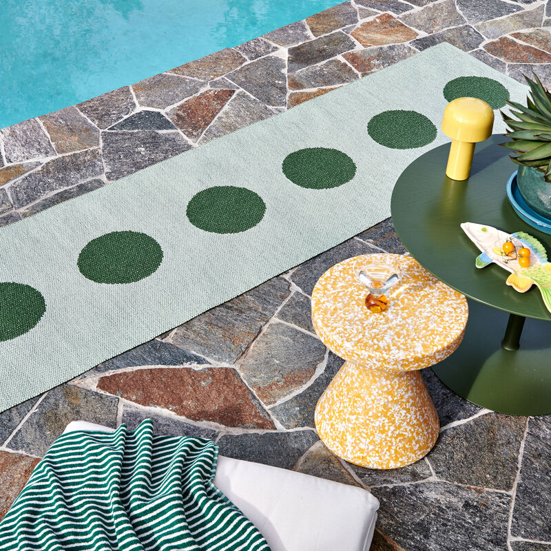 Pappelina Vera Pop Tæppe 70x360 cm, Leaf/Misty Mint