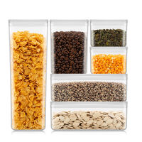 Canteen oppbevaringsbokser 6 deler, transparent