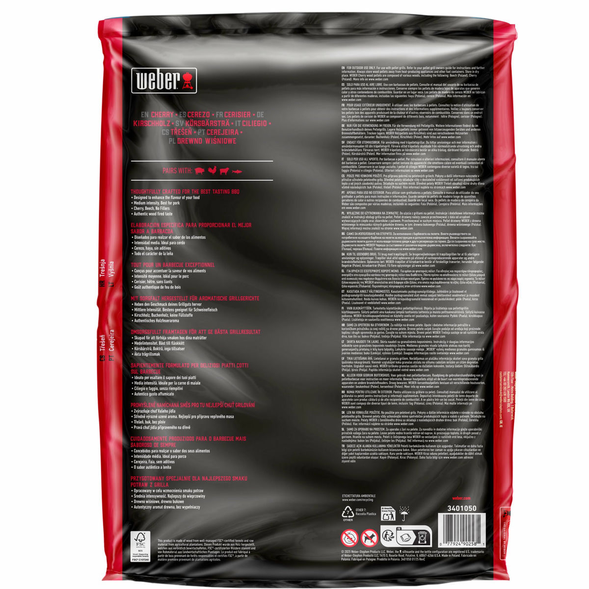 Weber Träpellets Körsbär 8 kg