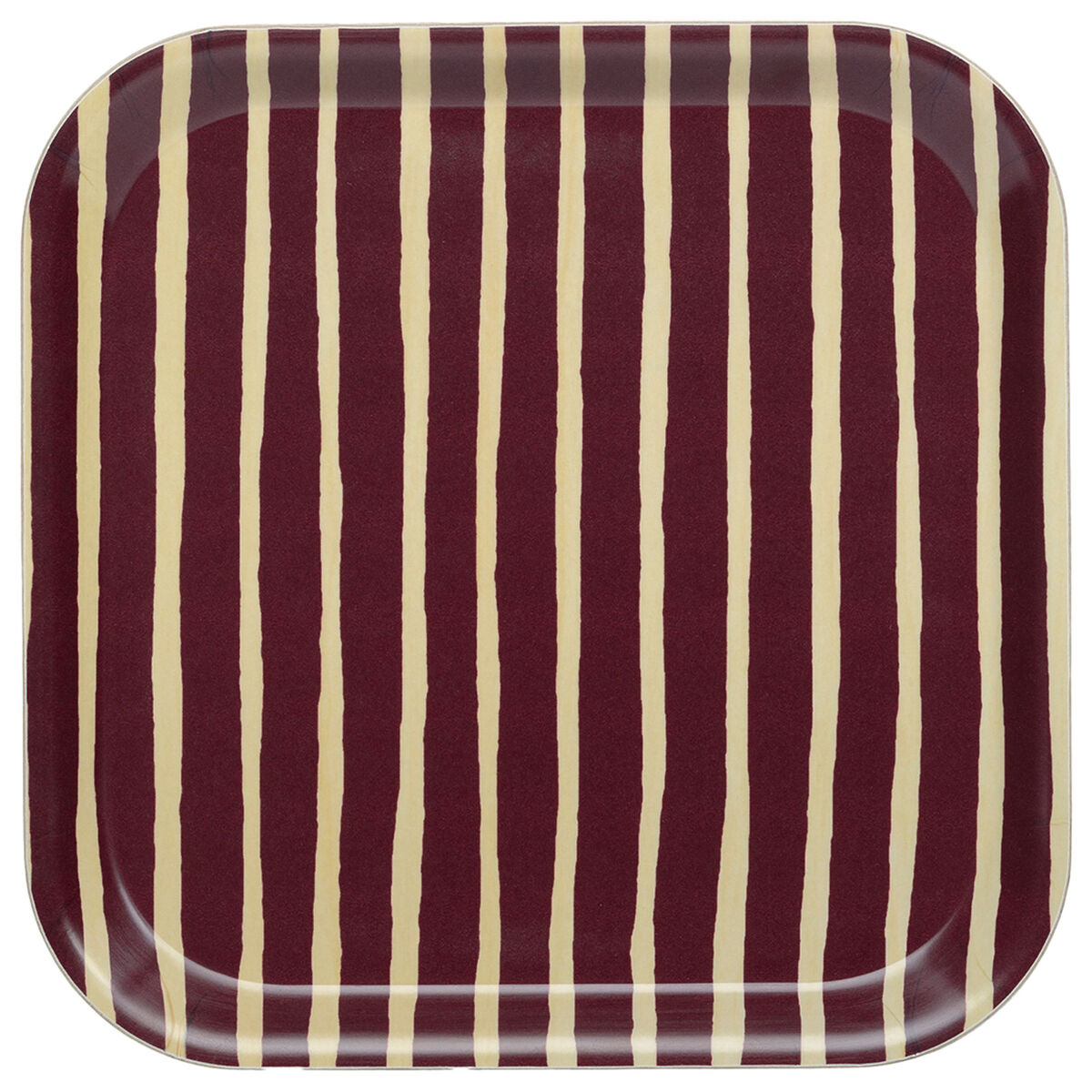 Piccolo tarjotin 20 × 20 cm, koivu/viininpunainen