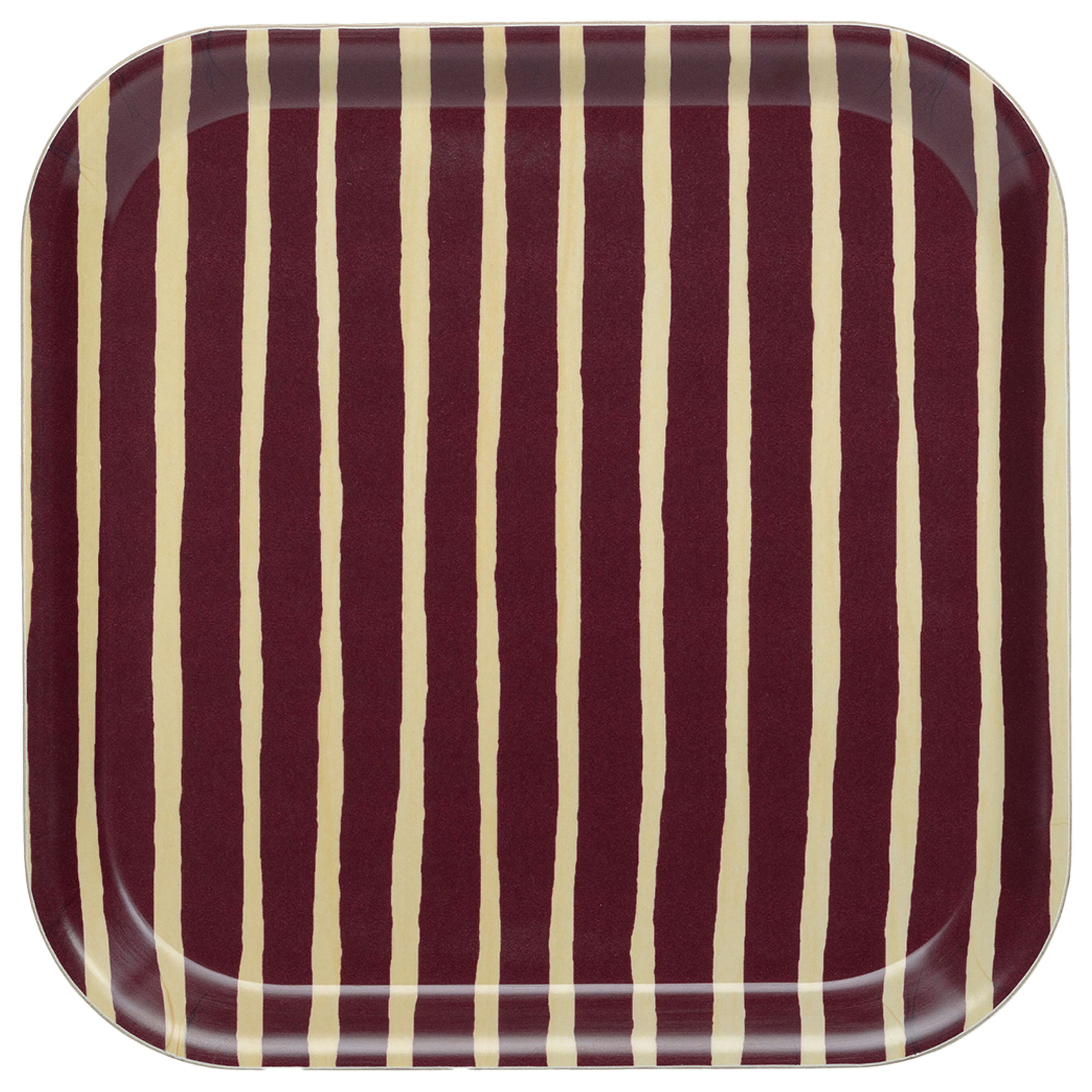 Piccolo tarjotin 20 × 20 cm, koivu/viininpunainen
