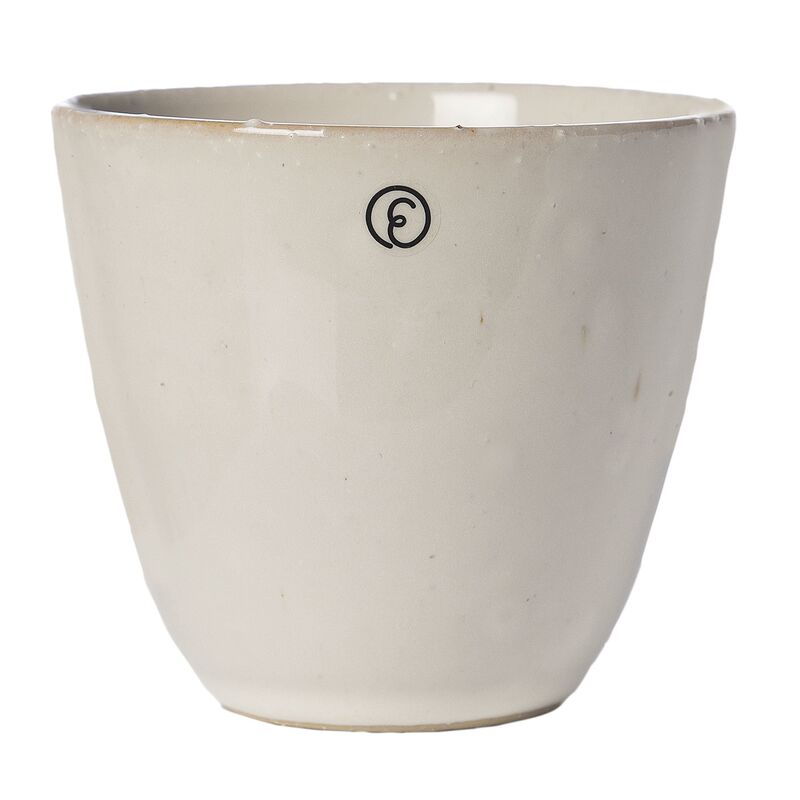 Krus uten hank 8 cm, naturhvit