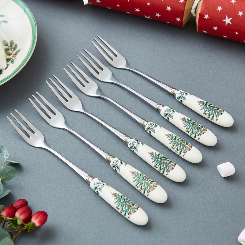 Christmas Tree dessertgaffel, 6 stk.