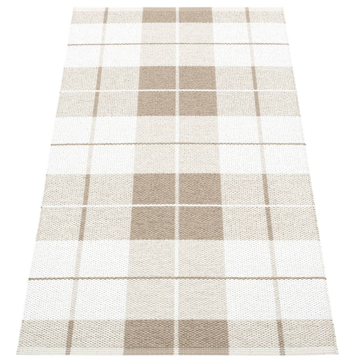 Gulvtæppe Ed, 70 x 140 cm., dark linen/fossil/white
