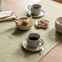 Decotique Sienna bordslöpare linne 150 × 45 cm, grön