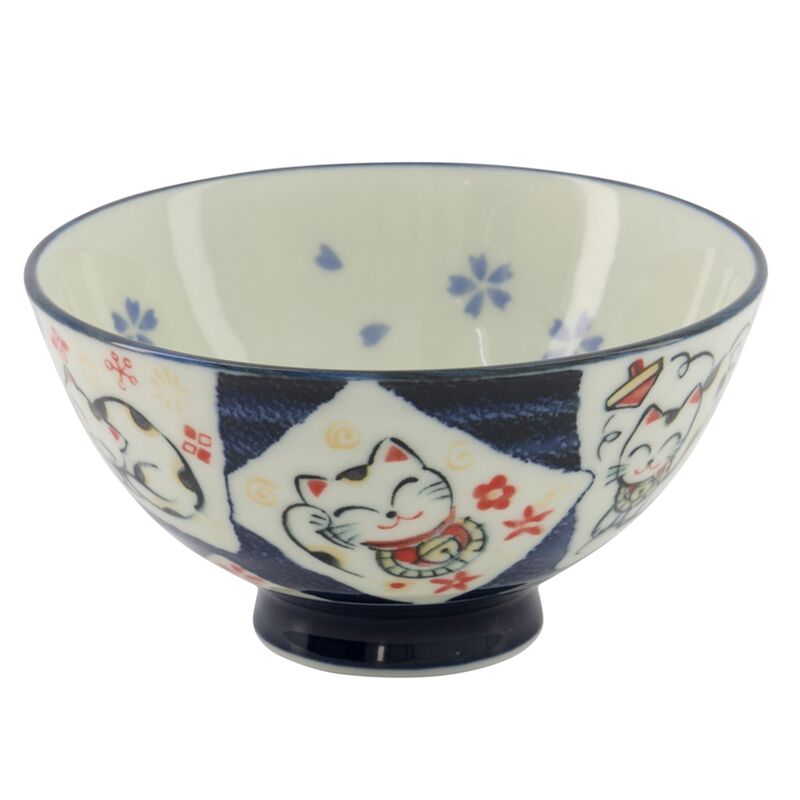 Kawaii skål 11 cm, cat blue