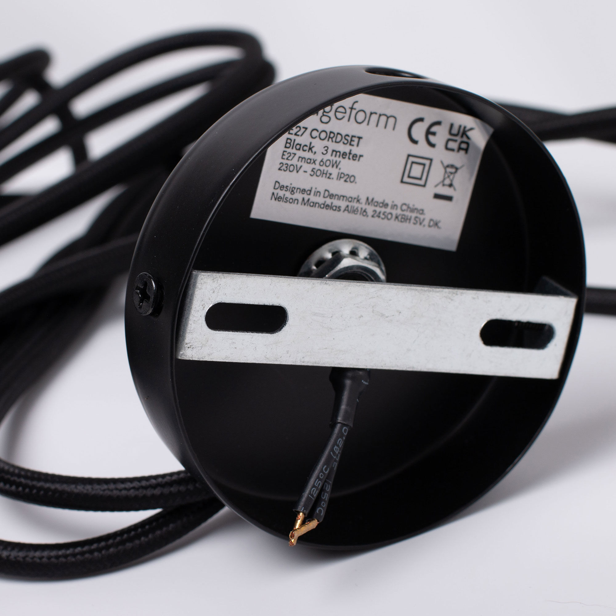 E27 taksladd 3 m, svart