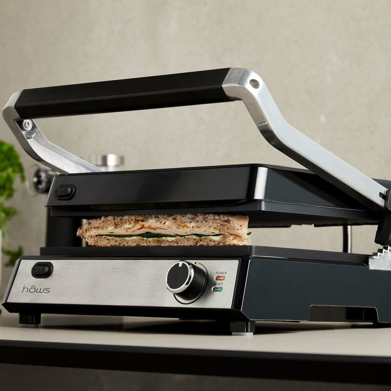 Møn Proff bord-/paninigrill, rostfri/svart