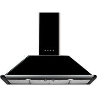 KT110BLE Vægmonteret emhætte 110 cm, sort