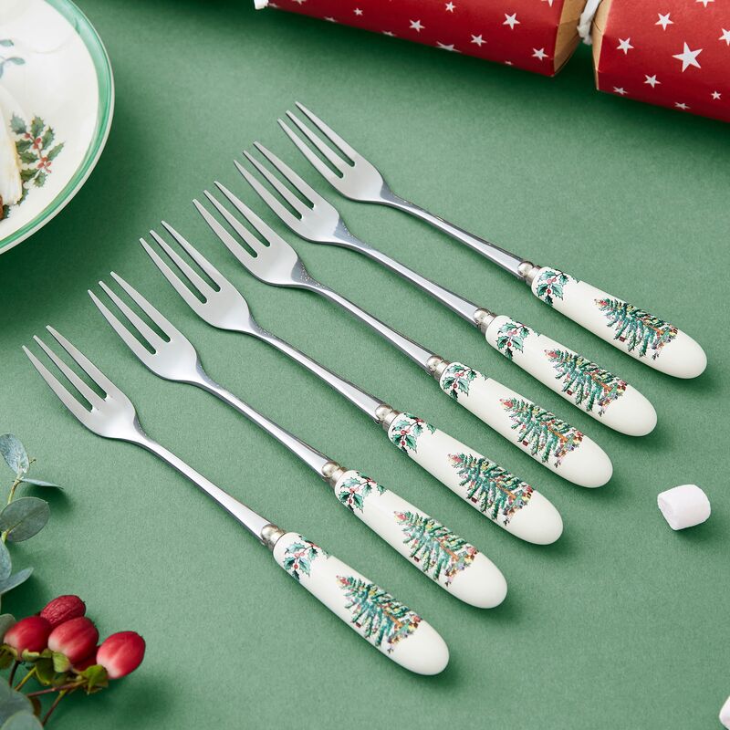 Christmas Tree dessertgaffel, 6 stk.