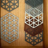 Hexagon grytunderlägg, olive green