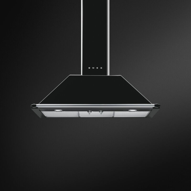 KT90BLE 90cm Victoria Væghængt Emhætte, Sort