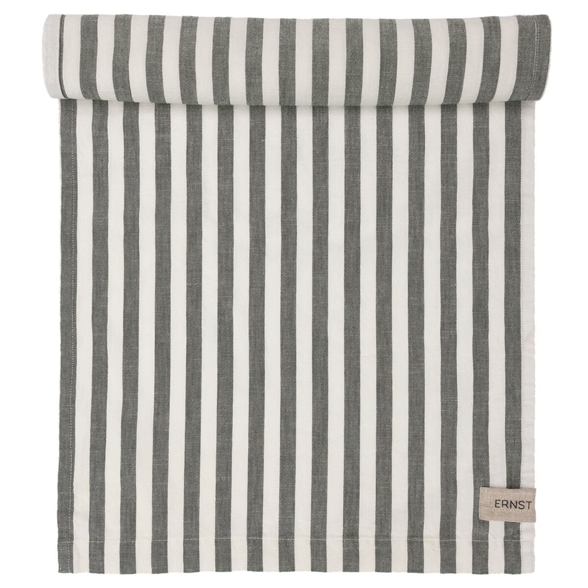 Löpare bred rand 45x150 cm, grön/vit