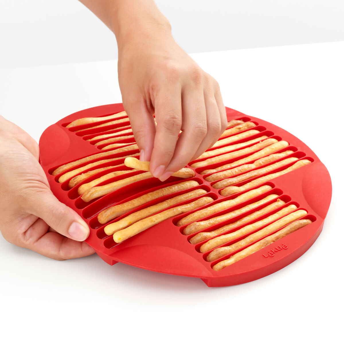 Silikonform för brödpinnar, brun