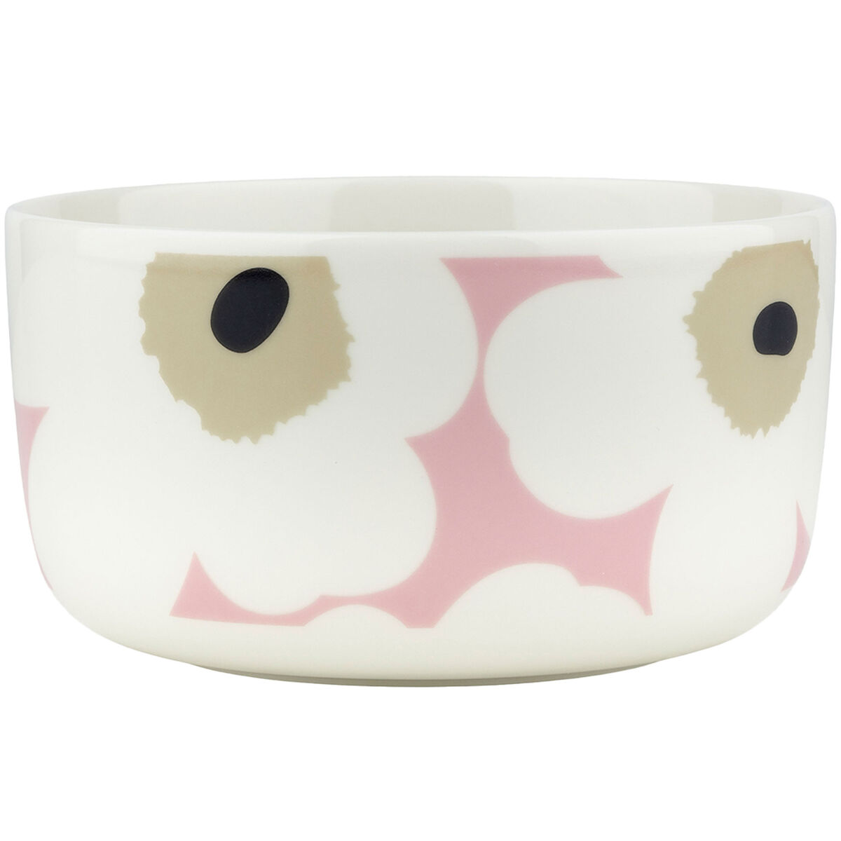 Unikko skål 5 dl, hvid/rosa/sand