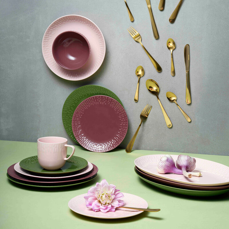 Confetti desserttallerken 21 cm, candyfloss