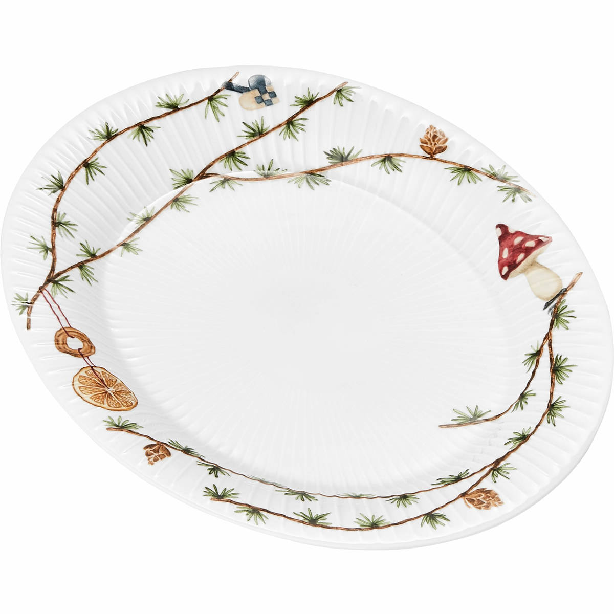 Hammershøi Christmas Ovalt Bordsfat 22,5x28,5 cm