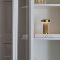 Holster bærbar bordlampe 16 cm, messing