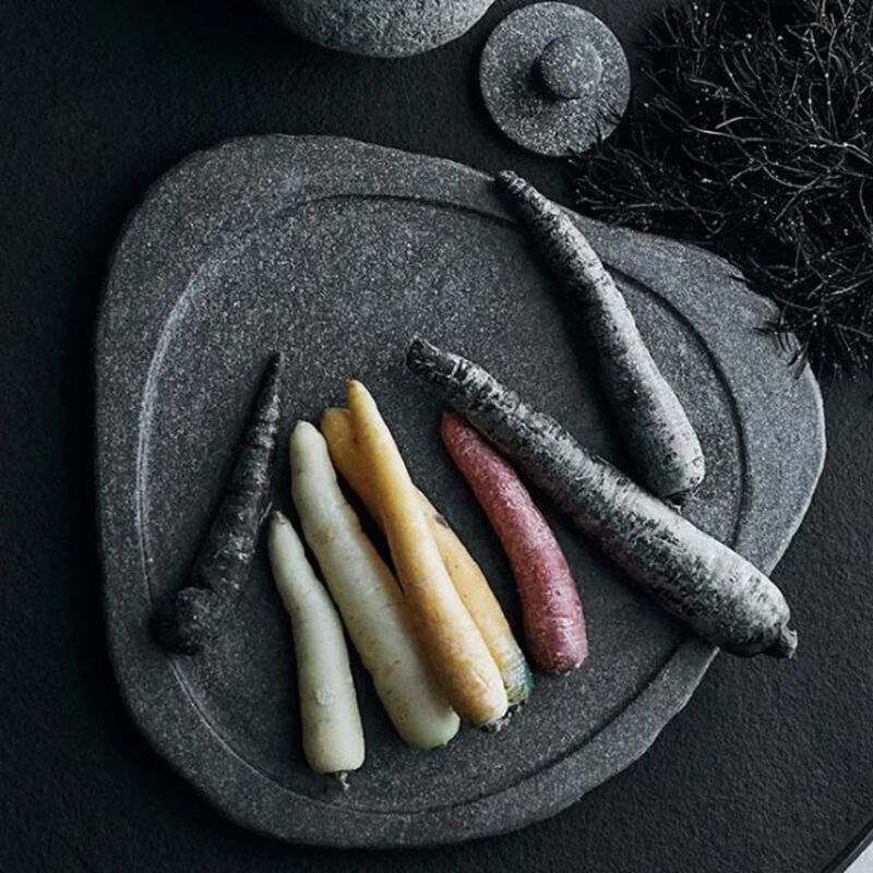 Valley tarjotin 40 cm, harmaa/luonnonvärinen