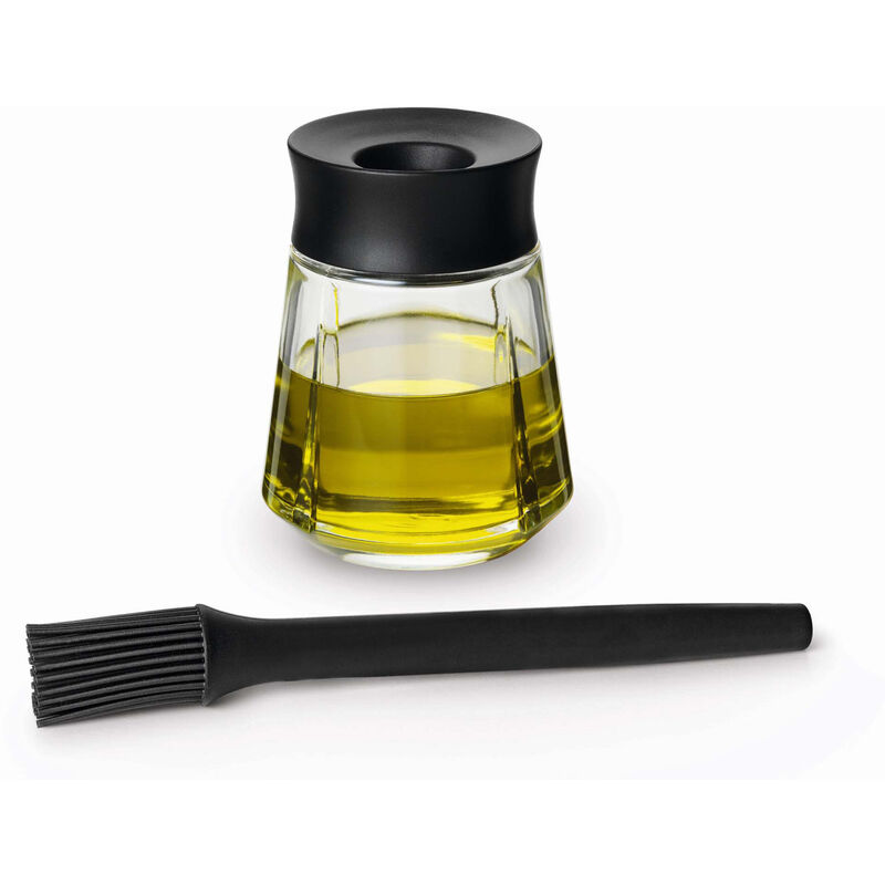 Marinadglas med pensel 25 cl svart