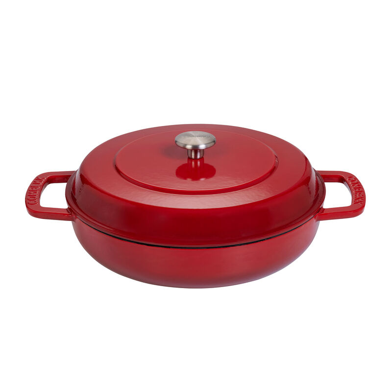 låg gryta med lock 28 cm/5 liter, cherry