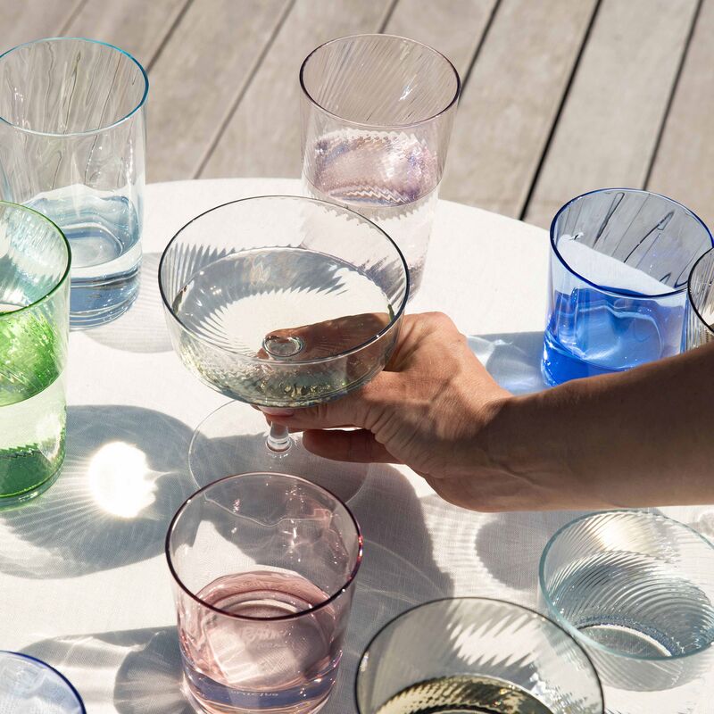 RAW Unique Swirl highballglas 45 cl, pink