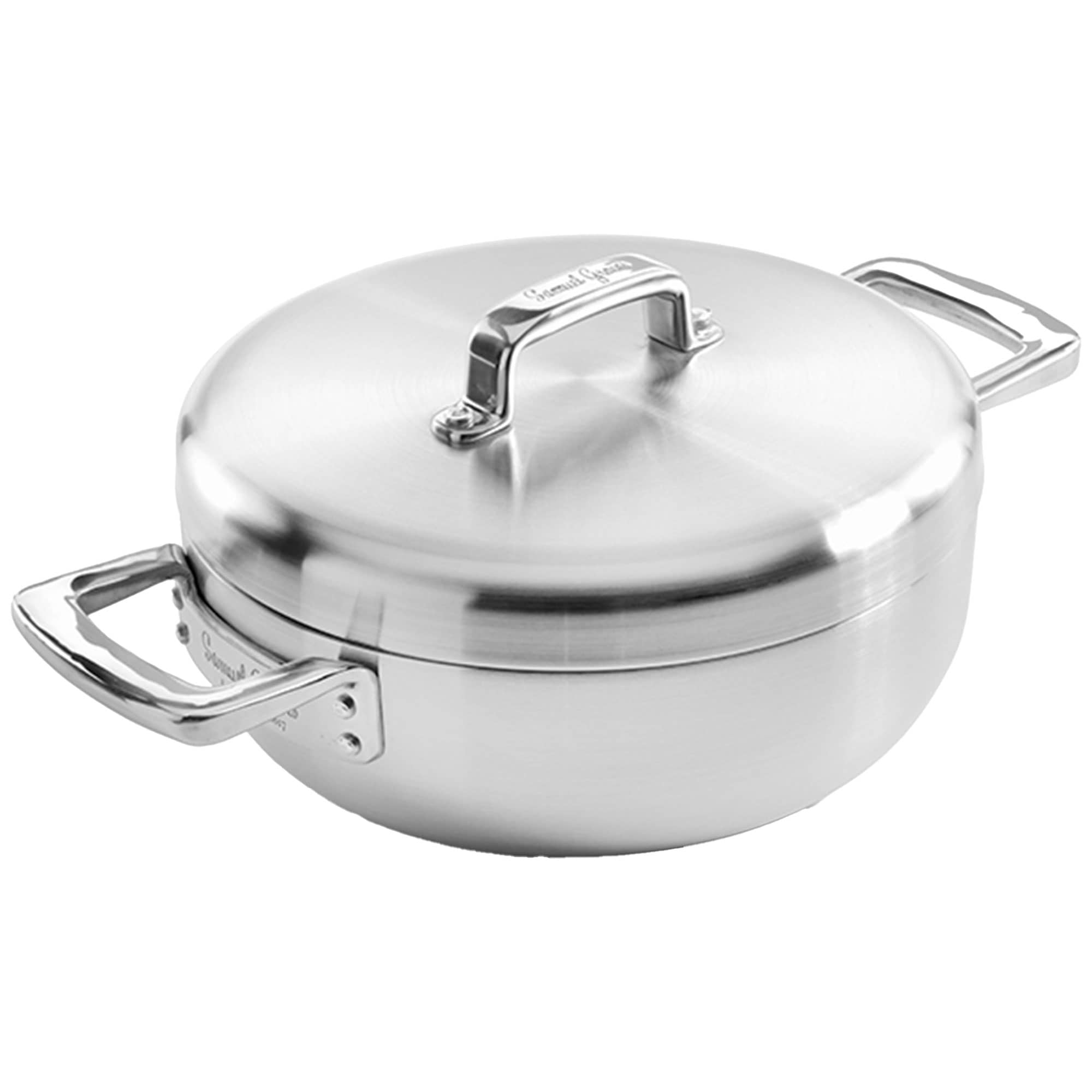 Samuel Groves Serveringspanne med lokk 24 cm, rustfritt stål