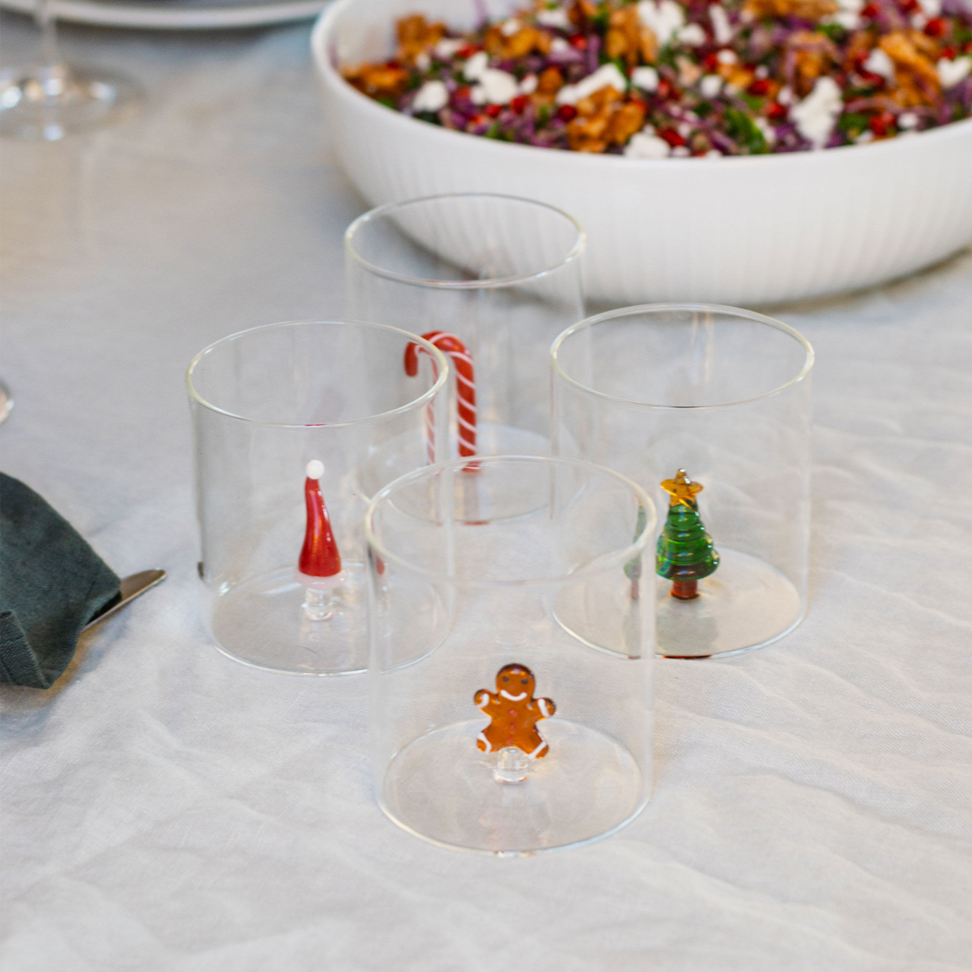 Tumblerglas 4 st, jultema