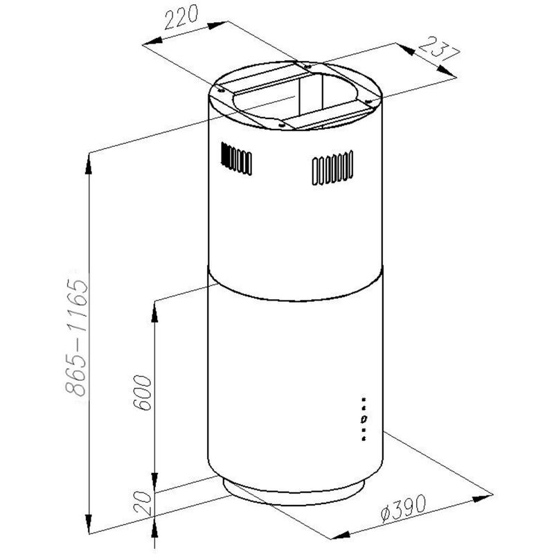 Piper S fritthengende ventilator