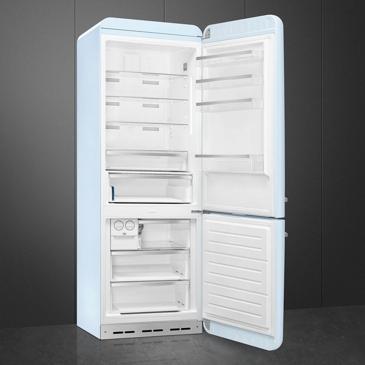 Smeg FAB38RPB6 högerhängd kyl/frys 70 cm, pastellblå