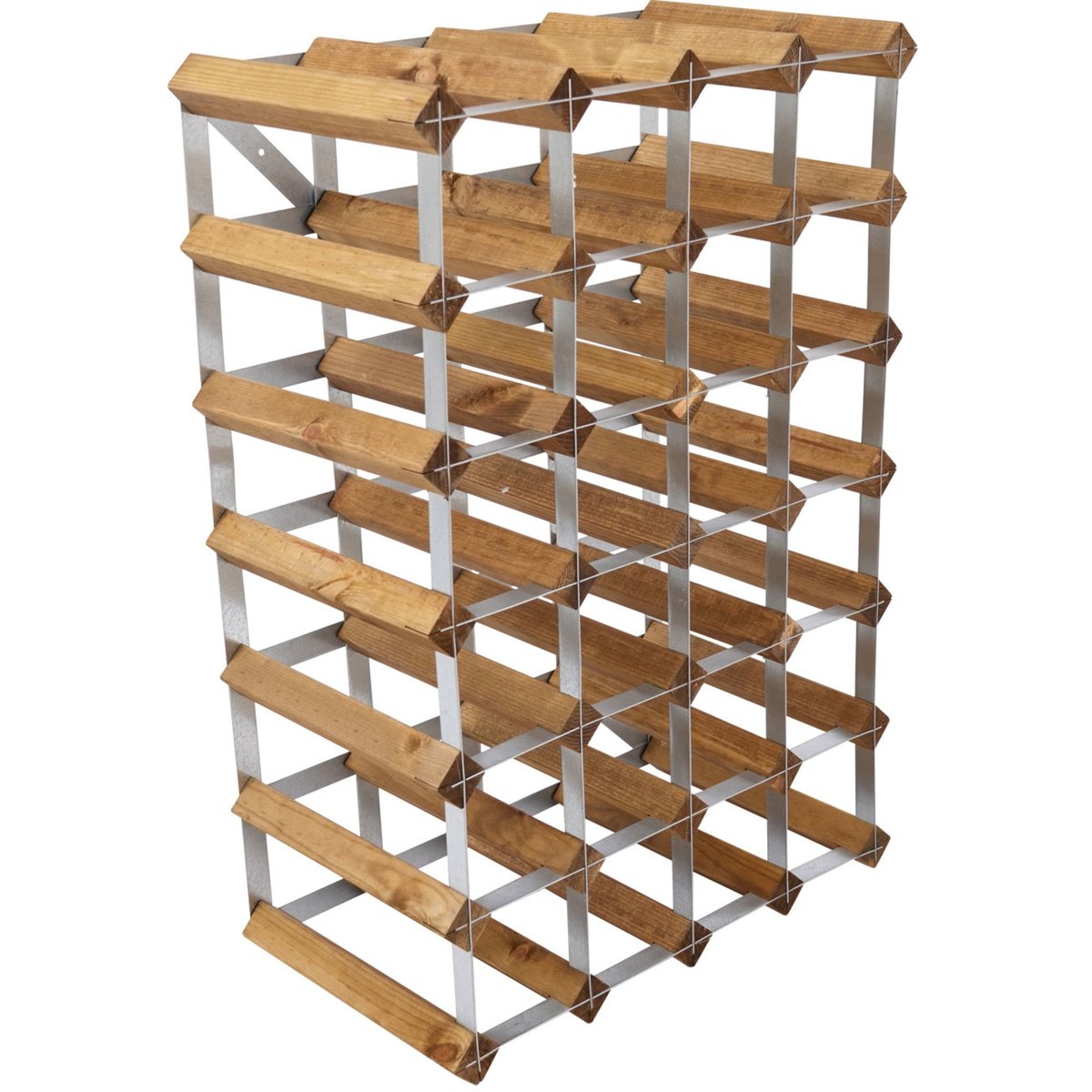 Vinstativ Påbyggingsbart 30 flasker Light Oak