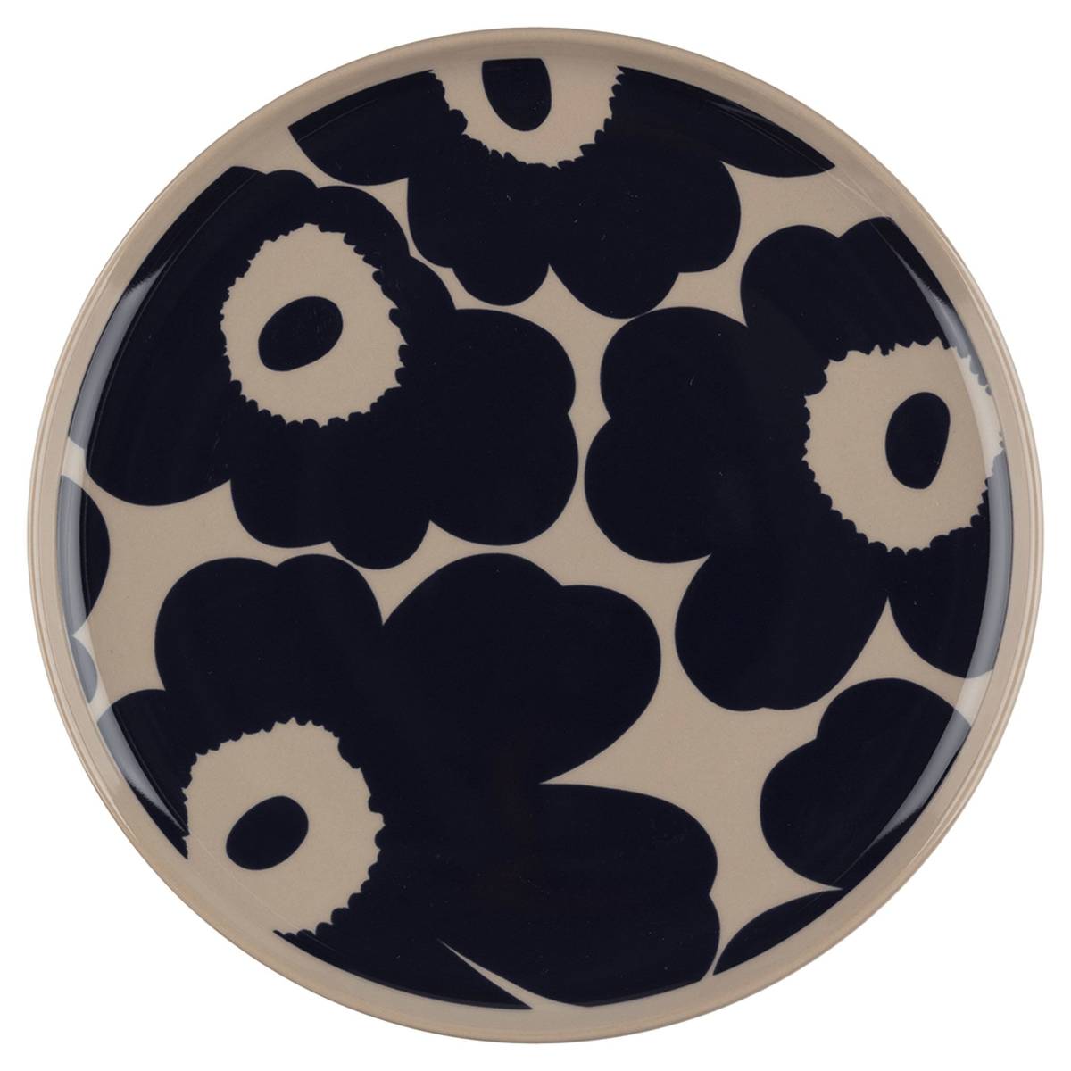 Unikko tallrik 20 cm, terrakotta/blå