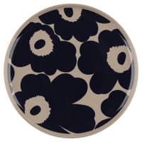 Unikko tallerken Ø20, terrakotta/blå