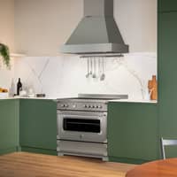 Heritage induksjonstopp med enkel ovn 5 soner 90 cm, rustfritt stål