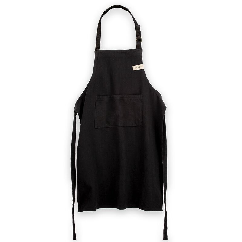 Förkläde hög modell svart