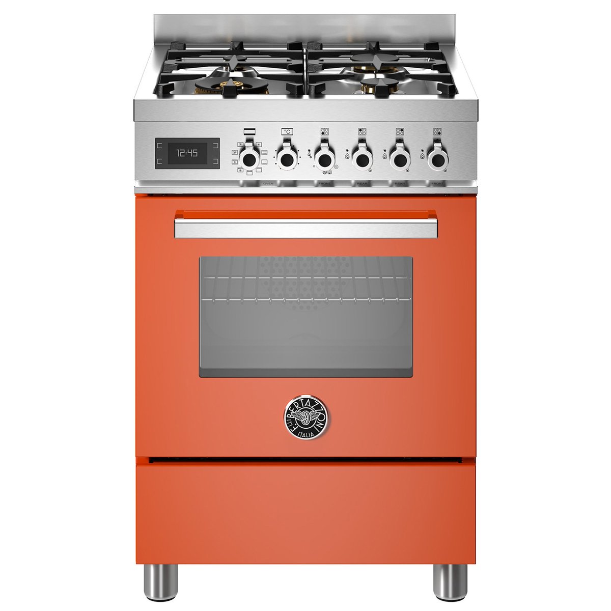 PRO64L1EART Professional gaskomfur med ovn, 60 cm, orange