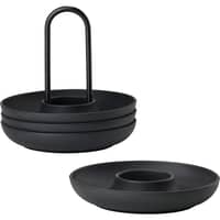 Äggkopp med hållare, Svart - 4 st