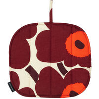 Marimekko Pieni Unikko gryteklut, vanilje/burgunder/rød