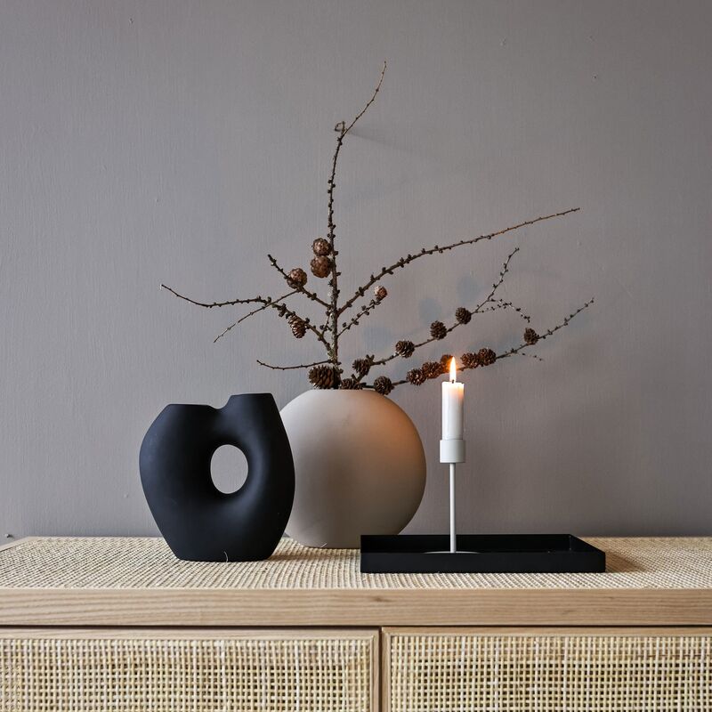 Bricka 24,5 x 17,5 cm, svart