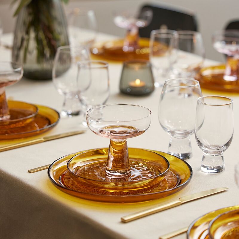 glastallrik 25 cm, bärnsten