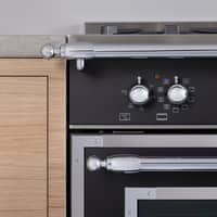 HER96L1ENET Heritage gaskomfur med ovn, 90 cm, mat sort