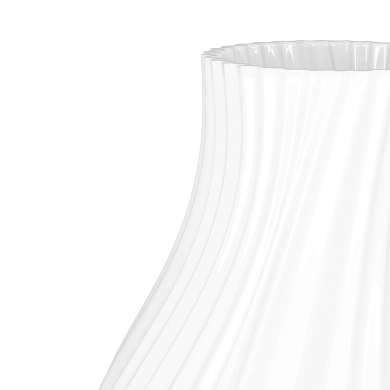 Lyngby Porcelæn Twist maljakko 18 cm, valkoinen