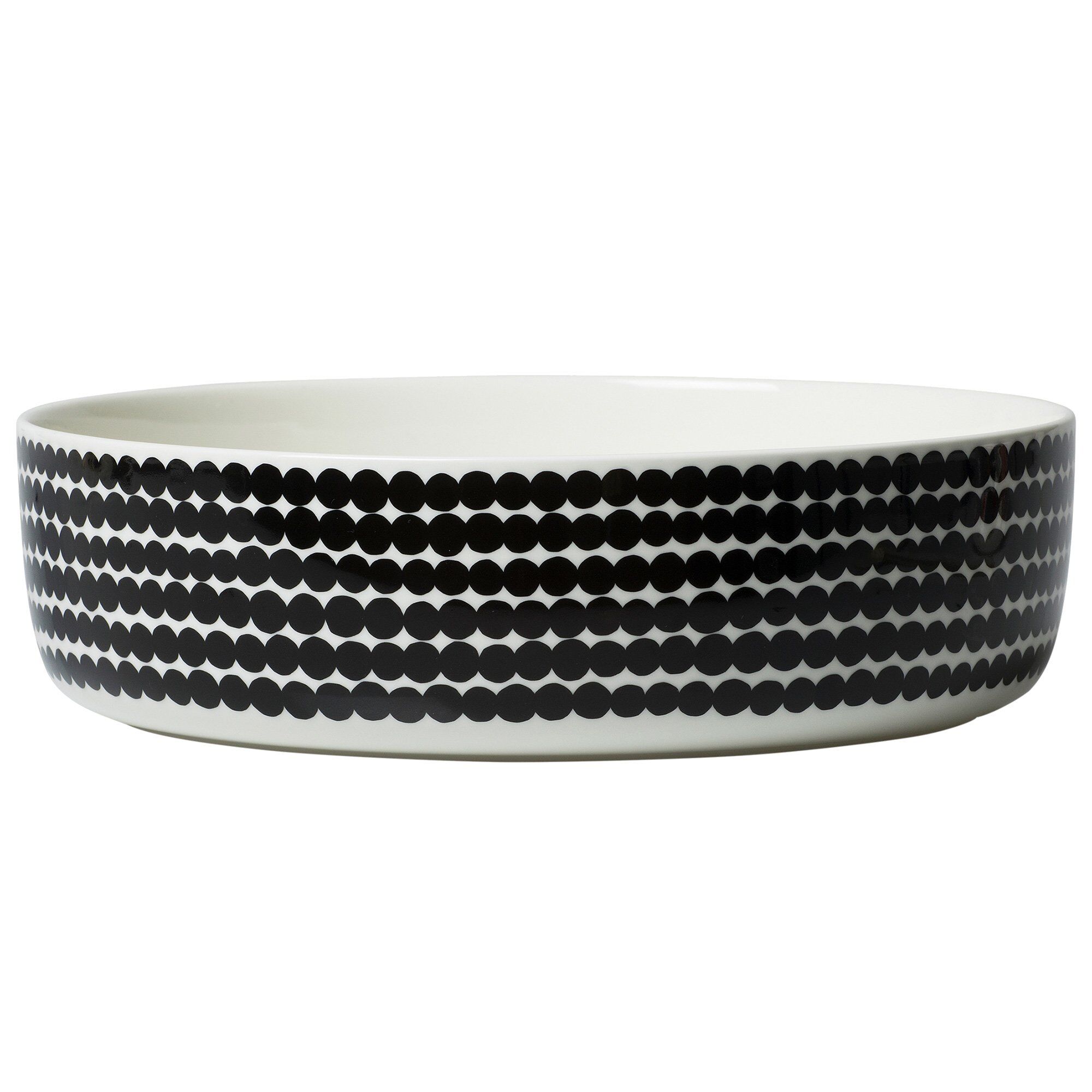 Marimekko - Räsymatto serveringsskål 3L svart/hvit