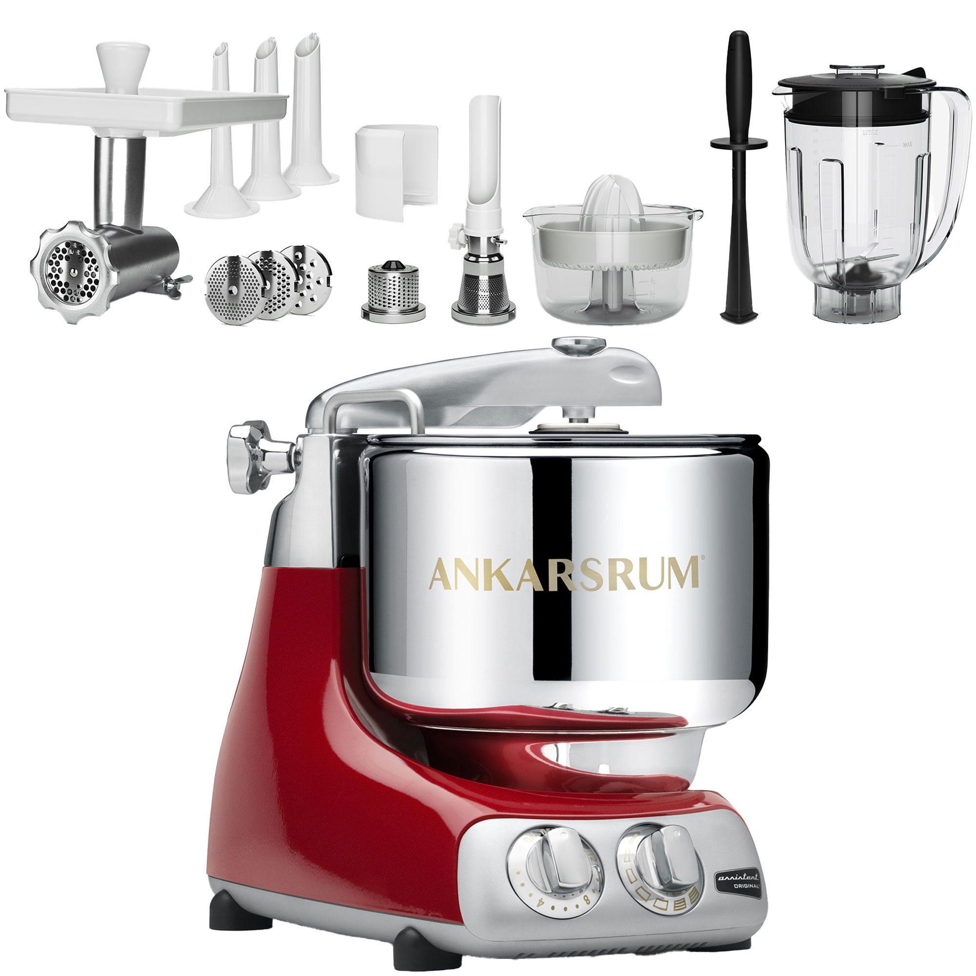 Ankarsrum AKM 6230 Køkkenmaskine + Deluxe pakke, Red