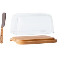 Smörfat och smörkniv, bambu