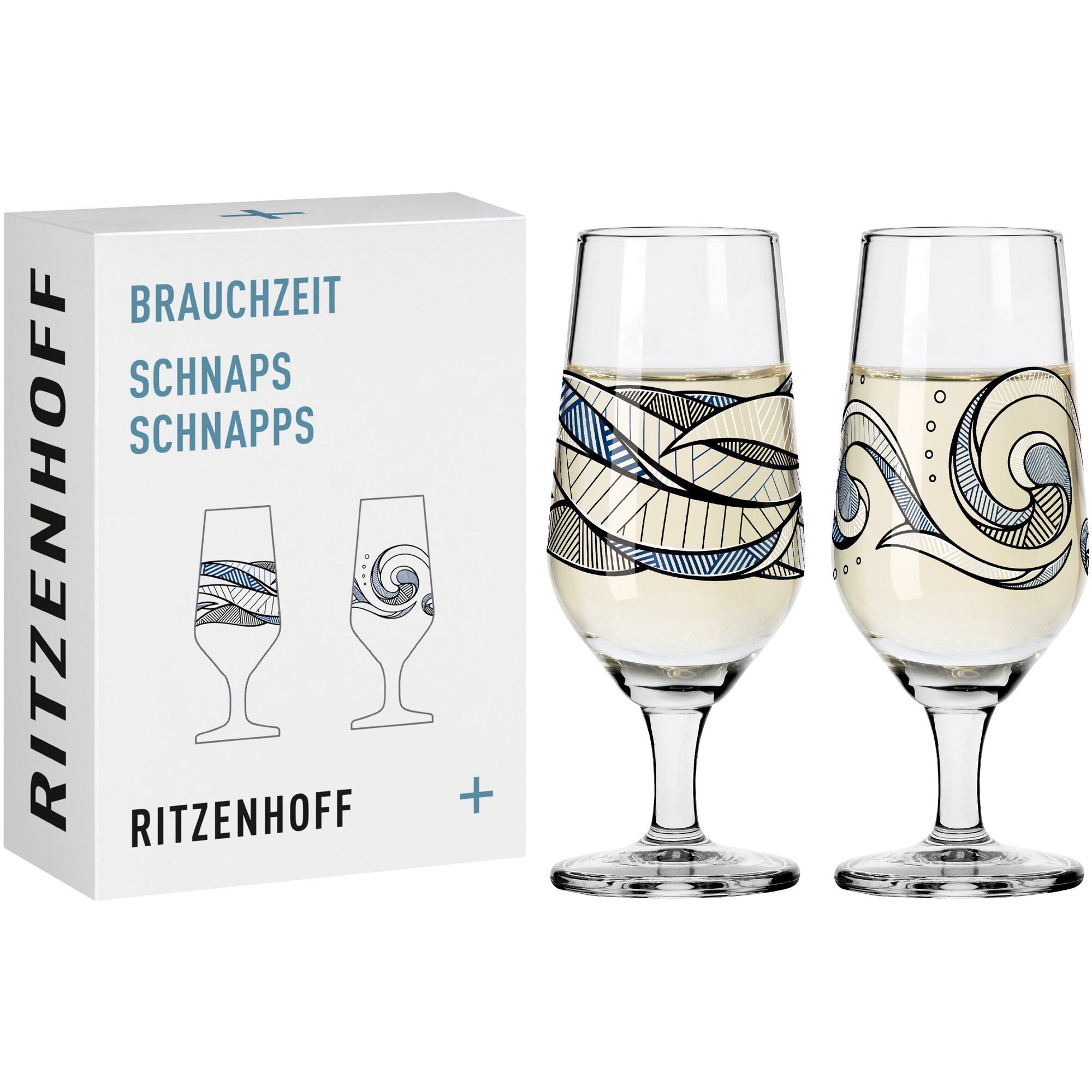 Alternativ bild 1 för Ritzenhoff Brauchzeit snapsglas 2-pack, NO:5&6