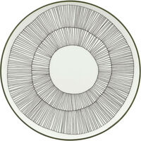 Kukat Puhkeavat Lautanen Ø20 cm, valkoinen/vihreä/musta