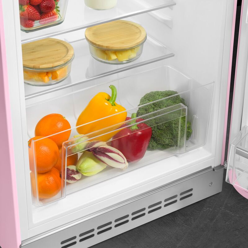 FAB10ROR6 kylskåp med frysfack, rosa