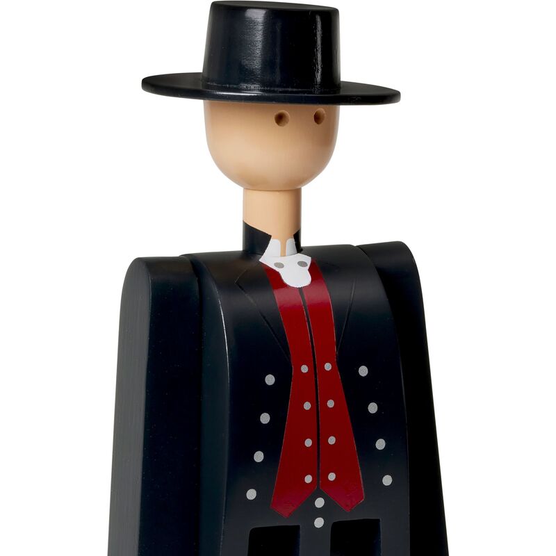 Norsk bunad-man, svart/röd/vit