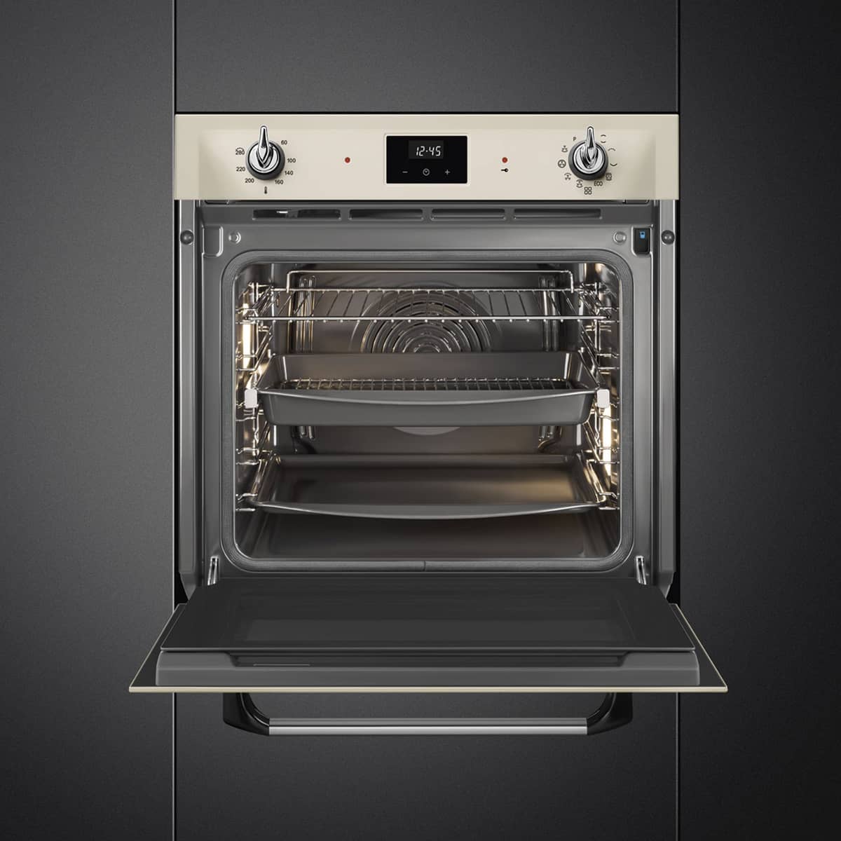 SOP6900T innbygget ovn, 68 liter, creme